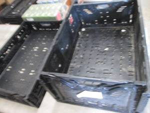 lot 459 image: 2 Plastic Folding Crates 1-22.5x15....