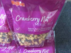 lot 464 image: 6- 7 oz Hyvee Cranberry Trail Mix...
