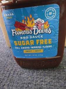 lot 489 image: 6- 18 oz Famous Daves Sugar Free B...
