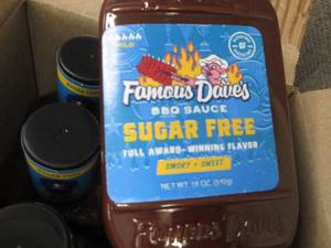 lot 490 image: 6- 18 oz Famous Daves Sugar Free B...