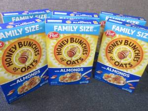 lot 502 image: 6- 18 oz Post Honey Bunches of Oats...