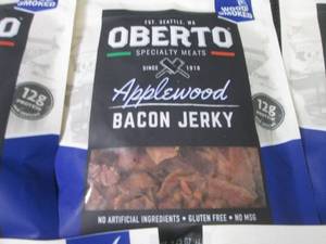 lot 508 image: 5- 2.25 oz Oberto Applewood Bacon J...