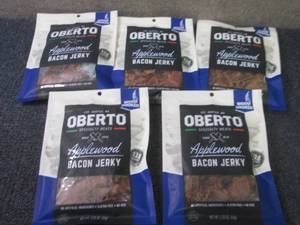 lot 509 image: 5- 2.25 oz Oberto Applewood Bacon J...