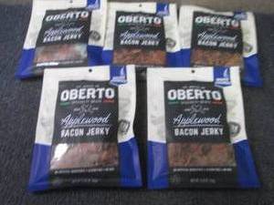 lot 511 image: 5- 2.25 oz Oberto Applewood Bacon J...