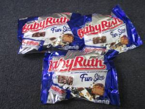 lot 527 image: 3- 10.2 oz Baby Ruth Fun Size...