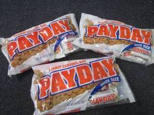 lot 529 image: 3-11.6 oz Pay Day Snack Size...