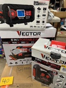 Lot of assorted Vector power stations various models and conditions customer returns