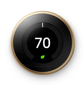 Google Nest Learning Thermostat - Smart Wi-Fi Thermostat - Brass