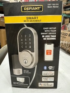 Defiant Smart WiFi Deadbolt Lock, Satin Nickel