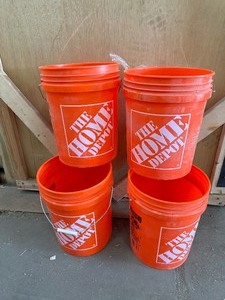 Lot of 4 Home Depo Buckets customer Returns See Pictures