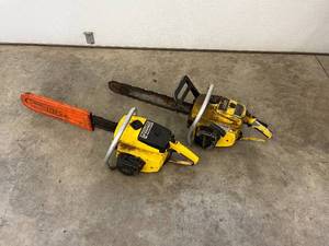 2- Vintage McCulloch 10-10 Chainsaws