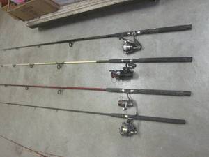 (BSB) 4 Fishing Rods and Reels - Se...