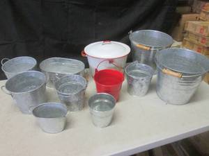 (EW4) Assorted Metal Buckets Etc...