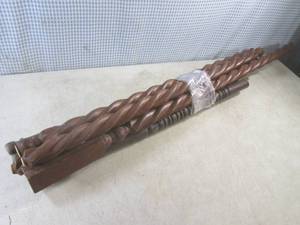 (F-3) 2 Sets of 4 Antique Wood Spin...