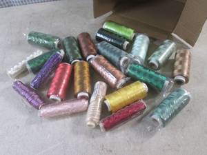 (EC1) 22 Spools of Polyester Embroi...