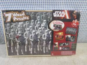 (BS) Star Wars 7 Wood Puzzles - New...