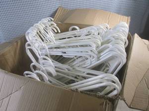 (A-2T) Approx 75 White Plastic Hang...