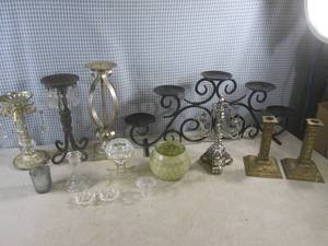 (F-1) Assortment of Candle Holders...