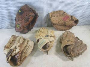 (A-2) Vintage Baseball Gloves Inclu...