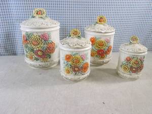 (A-4) Vintage Lefton Ceramic Canist...