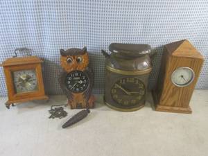 (F-0) Vintage Owl Cukoo Clock, Vint...