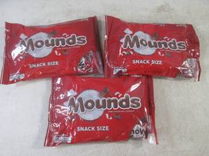(B-3) 3 Bags of Snack Size Mounds C...