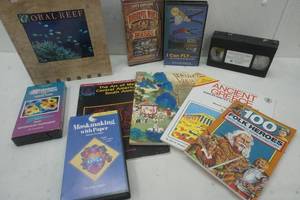 lot 190 image: Kids educational books and VCR movies