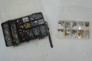 lot 284 image: Metal Silver Bead Lot and Pendants