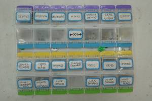 lot 341 image: Organized Beads, Clasps, Lockets and More