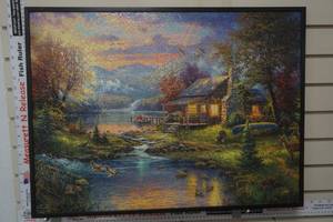 lot 79 image: framed jigsaw puzzle