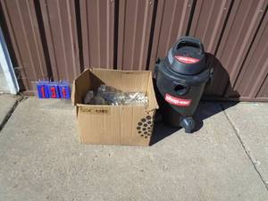 Small working shop vac & canning jars. As shown.