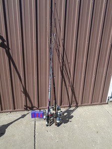 Assorted rod & reels. As shown.