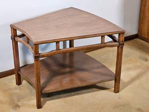 lot 28 image: 1960s Thomasville Tamerlane Wedge Shape Side Table