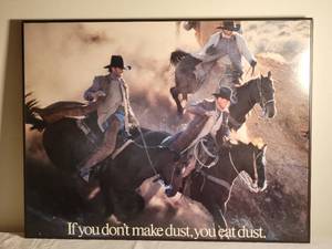 lot 97 image: Awesome Cowboy Advertisement Poster Print