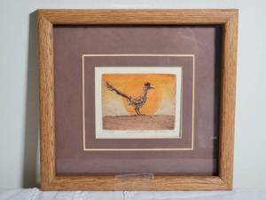 lot 55 image: ARTISTS PROOF SIGNED  Fine Art Naturalist Print - M. Lehman - Desert Clown