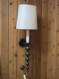 lot 44 image: Vintage Torchiere Sconce Light Fixture