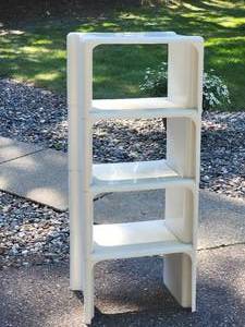 lot 114 image: Mod Beylerian Limited Stactable Stacking Sturdy Shelving - White