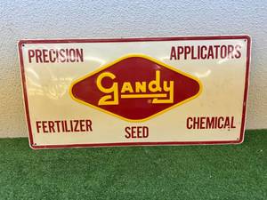 lot 2 image: Gandy Precision Applicators Metal Sign 18 x 36