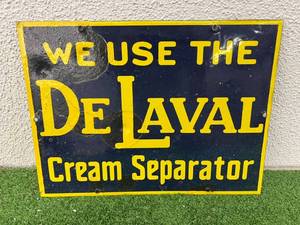lot 13 image: DeLaval Cream Separator Porcelain Sign 12 x 16