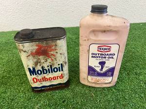 lot 71 image: Mobiloil & Texaco Outboard Oil
