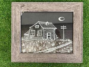 lot 94 image: Framed Photo of Rail Road Hobo Art