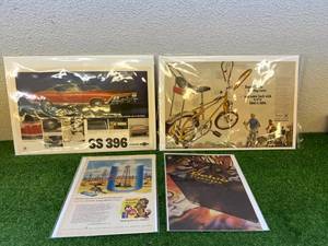 lot 104 image: Vintage Advertising - Chevelle SS 396, Sears Bicycle