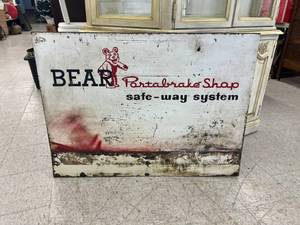 lot 130 image: Bear Portabrake Shop Heavy Metal Sign