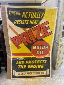 lot 135 image: Deep Rock Prize Motor Oil Poster 3 x 5
