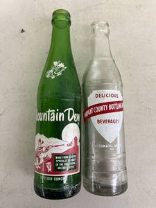 lot 149 image: Cokato MN Soda Bottle & Mt Dew Hillbilly Bottle