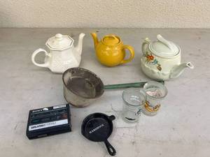 lot 178 image: Mixed Lot - Teapots, Jelly Glasses, Walkman