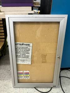 lot 187 image: Locking Bulletin Board 24 x 37