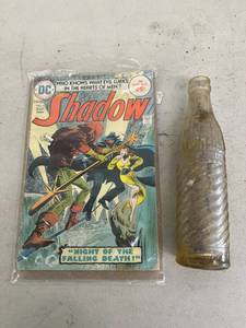lot 190 image: Shadow Comic Book & Vintage Soda Bottle