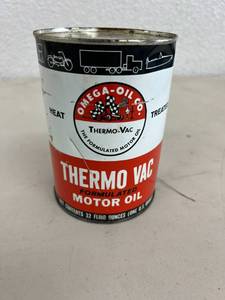 lot 195 image: Thermo Vac Motor Oil The Omega-Oil Co - Full
