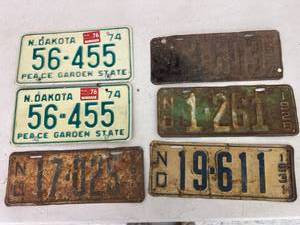 lot 222 image: North Dakota License Plates